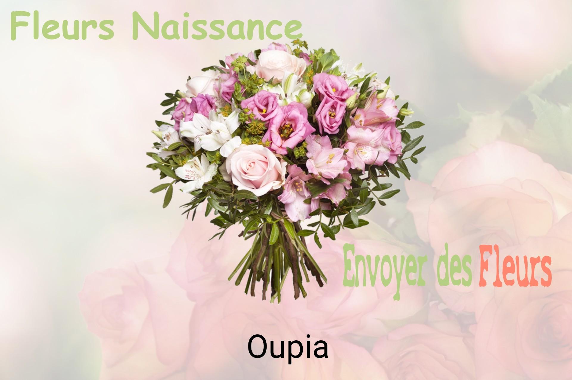 Bouquet de fleurs de naissance livré à Oupia